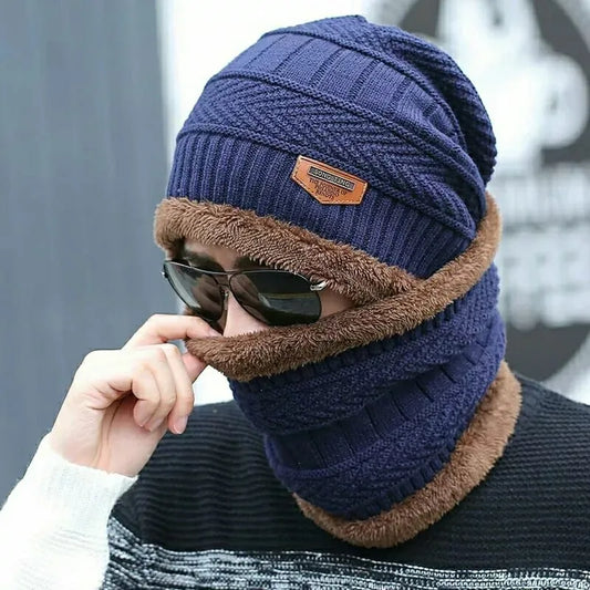 Hat For Men Winter Scarf Cap